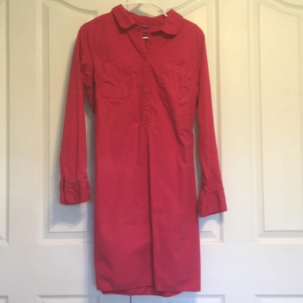Pink button down dress